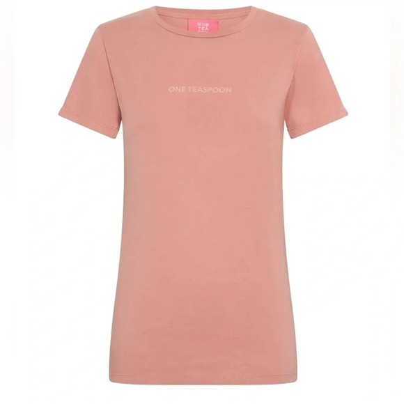 One Teaspoon NWT Organic Logo Tee in Flamingo MEDIUM - Picture 3 of 4